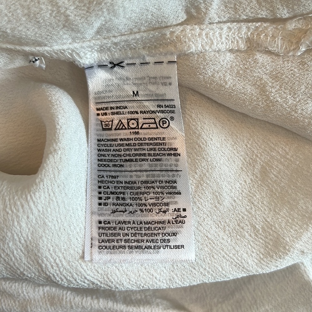 Old Navy long sleeve tunic top, size M, ivory. - Picture 5 of 8